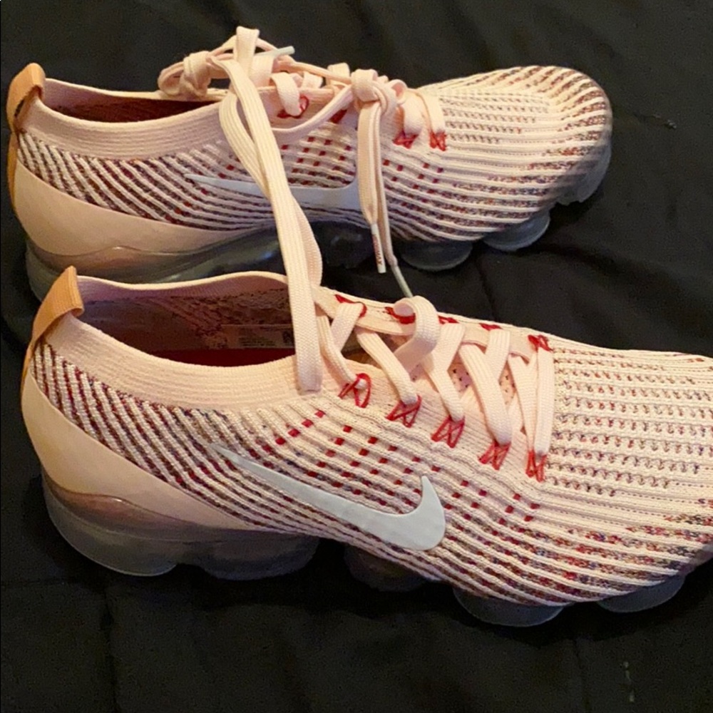 Nike sunset tint/white/blue/gym force red vapormax - Picture 3 of 9